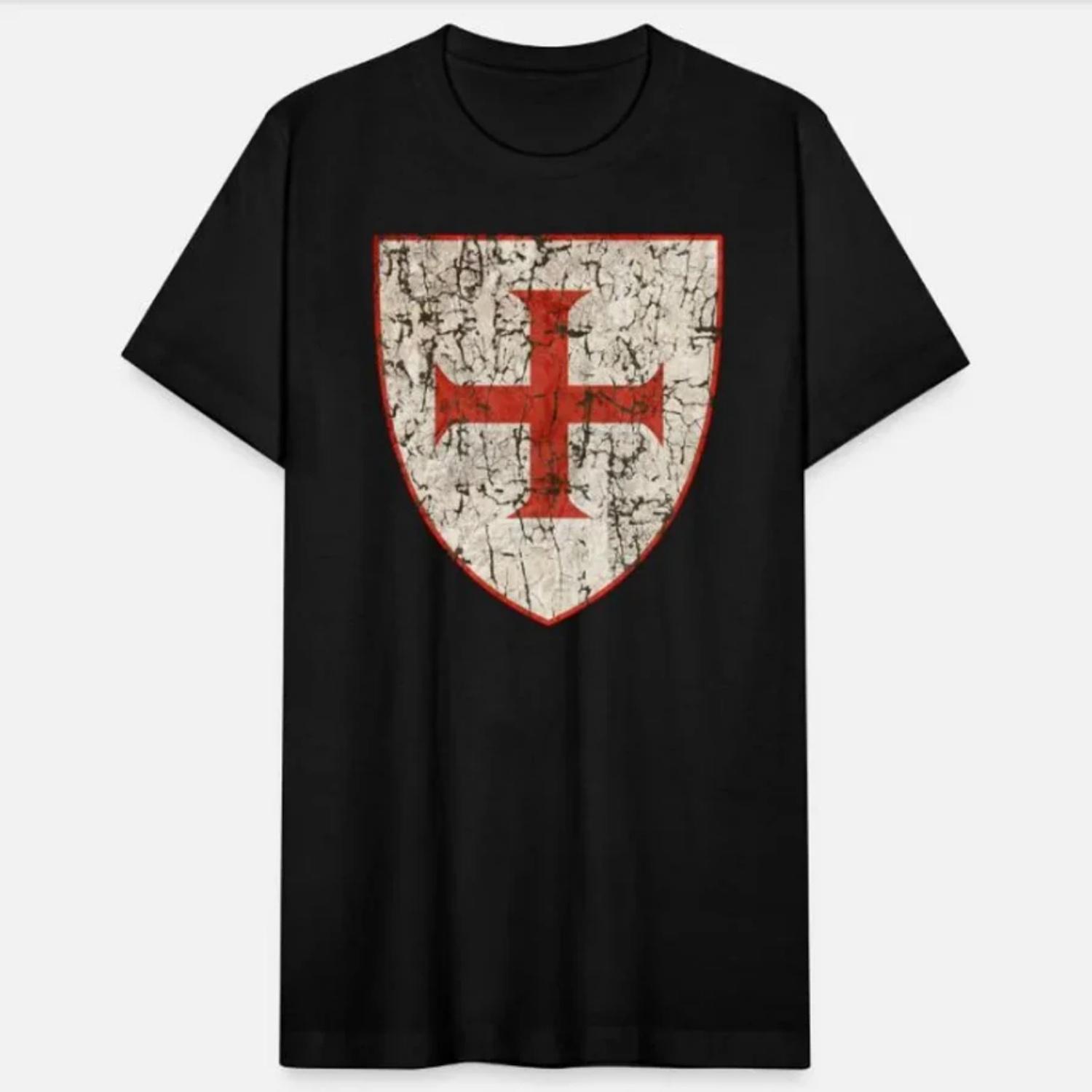 

Distressed Medieval Crusaders Knights Templar Cross T-Shirt 100% Cotton O-Neck Short Sleeve Casual Mens T-shirt Size S-3XL S чёрный