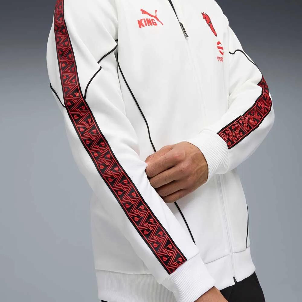 PUMA Ac Milan King Anthem Windcheater full zip closure White