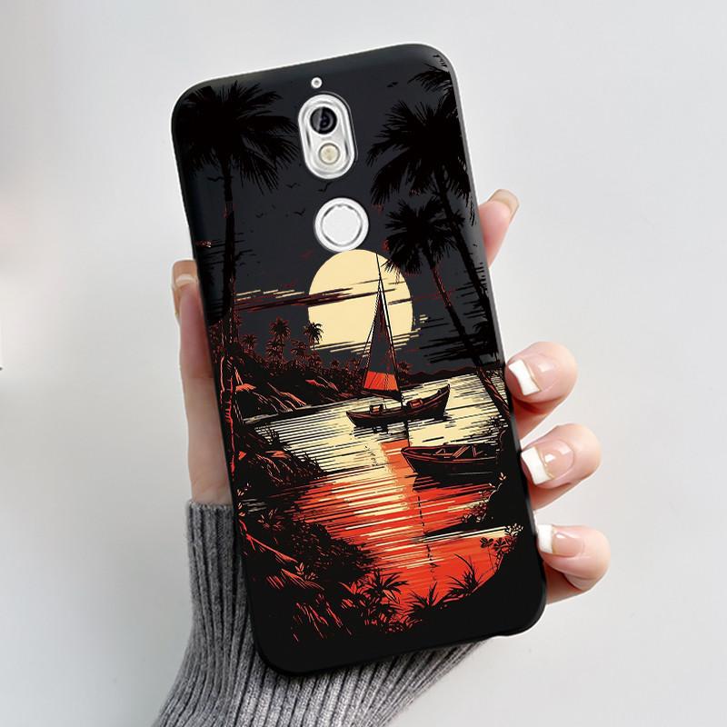 Case For Nokia 7 Phone Casing For Nokia 7 Plus Back Cover Trendy Soft Silicone Shockproof Black Case Milk Tea Rabbit Pattern