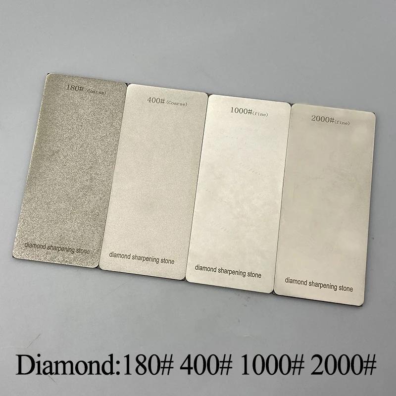 DiamantSchleifstein Messerschärfer Anti-Rutsch-Basis 120~3000 Küchenmesser Schärfwerkzeug Set 4-8 Dünne Klinge Platten Set