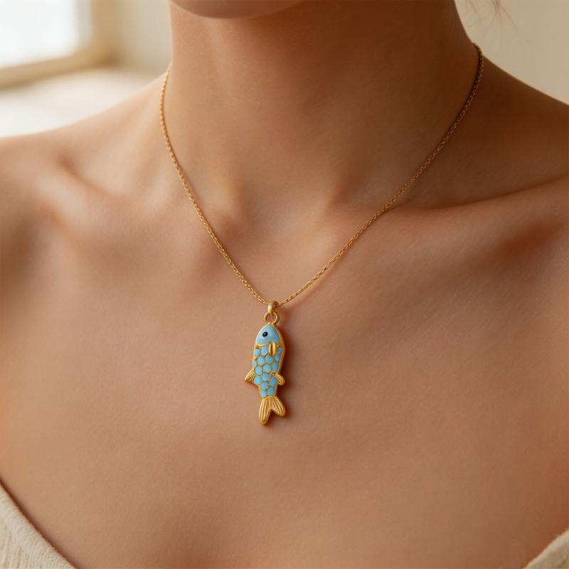 Anhänger-Halskette mit verstellbarer 40cm + 5cm Kette, Goldfarbene Umrandung und Schlanker Tägliches Schmuckstück als Akzent für Outfits