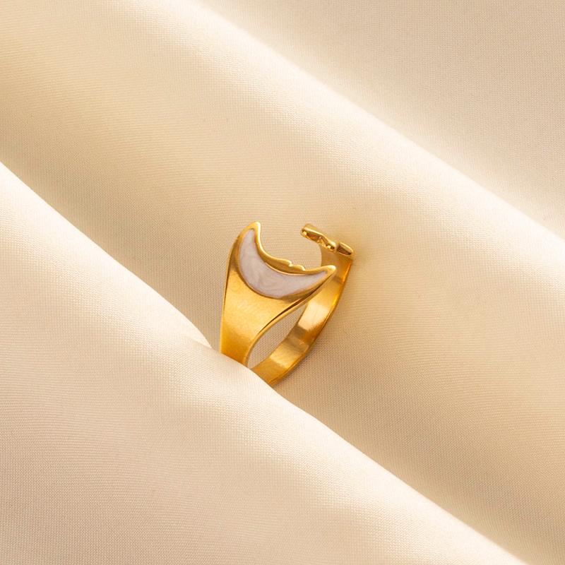 1/3pcs Korean Trendy Star Moon Combination Drip Oil Flower Ring for Woman Girls Party Jewelry Gifts Charm Fashion Accessories