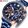 Mens Luxury Watches Business Chronograph Dress Waterproof Luminous Stainless Steel Analog Quartz Wrist Watch