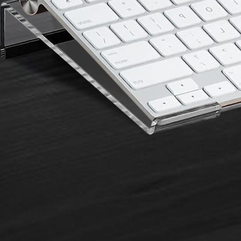 Transparent Acrylic Computer Keyboard Stand 78-Keys Keyboard Riser Lift Tray Non-slip Desktop Keyboard Holder Office Supplies