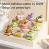 Delicious Dessert Cake Constructor Block,Strawberry Fruit Chocolate Sweet Cake Home Decor Toys,Assembly Gifts For Children Girls