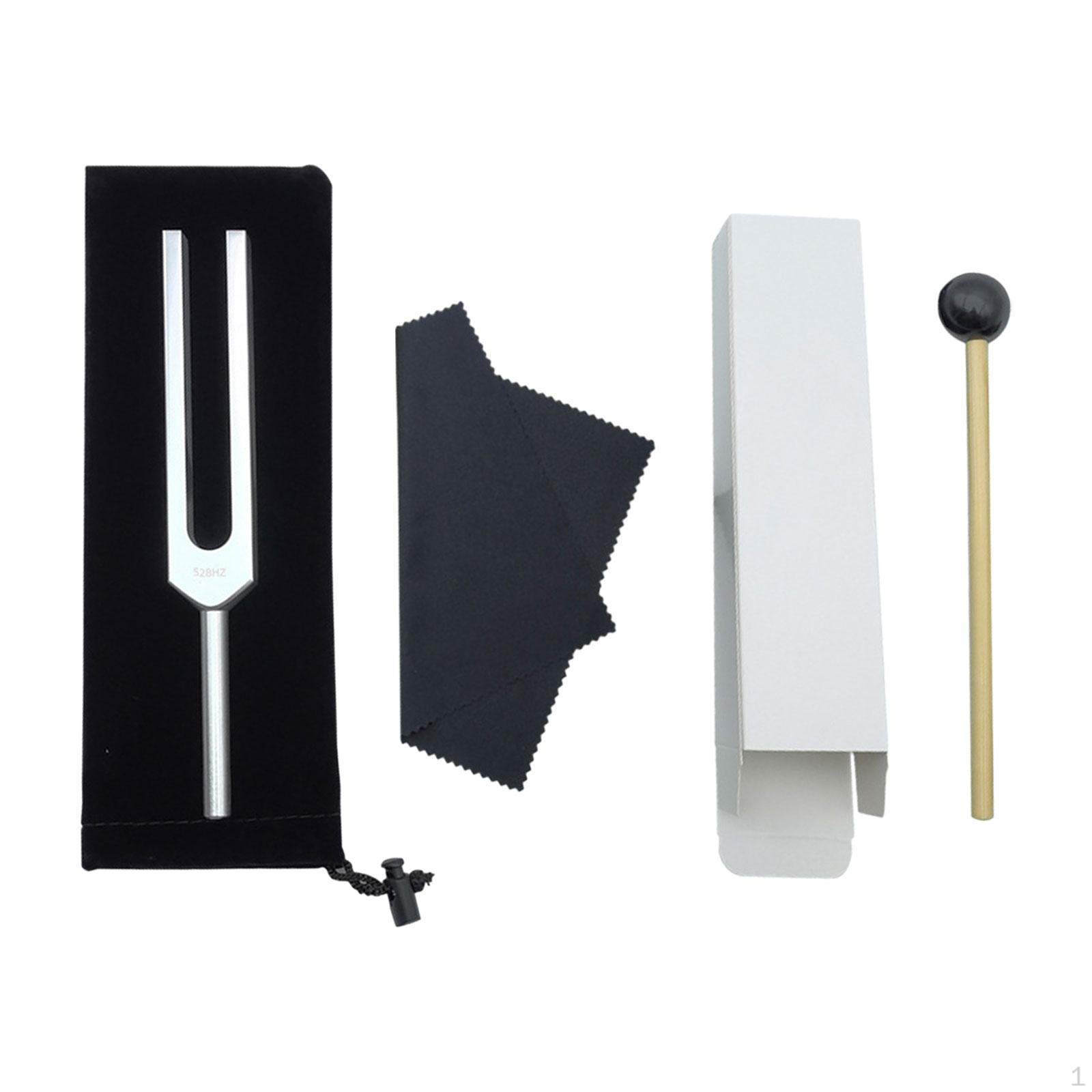 

Камертон Стандартный тюнер с сумкой для хранения, деревянным молотком и тряпкой для протирания вилок 528HZset