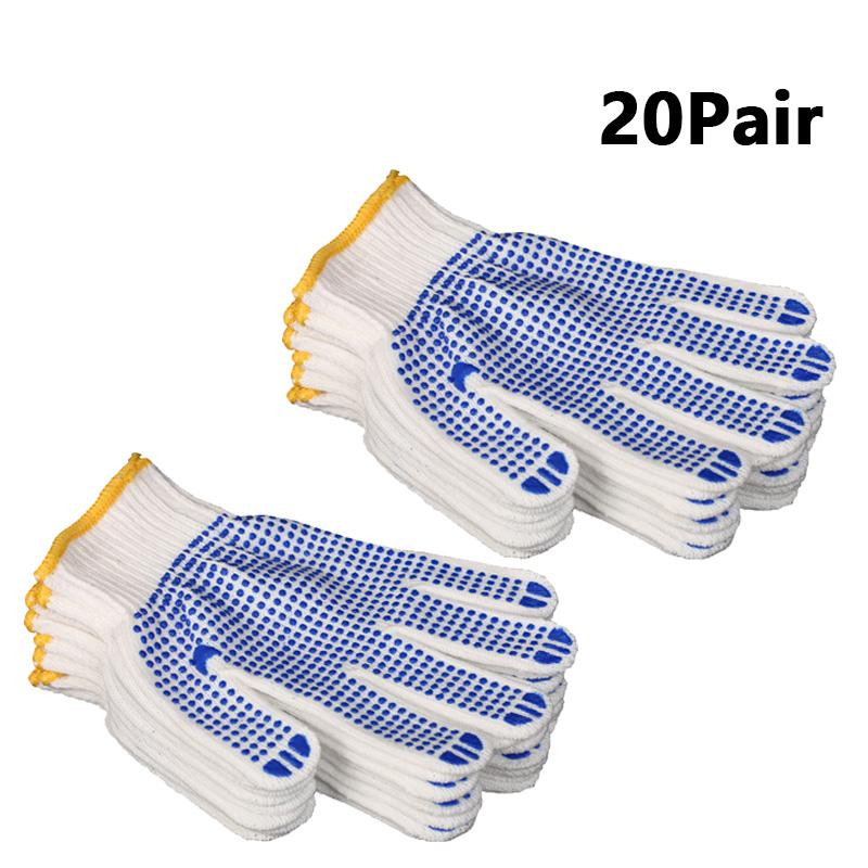 1/10 Pairs Blue Gloves for Working Household Cleaning Tools Car Repair Factory Labor Insurance Glove High Stretch Mittens