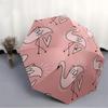1pc Flamingo Pattern Umbrella Portable Home Essential Umbrella Folding Umbrella Durable Iron Frame Yy251128032