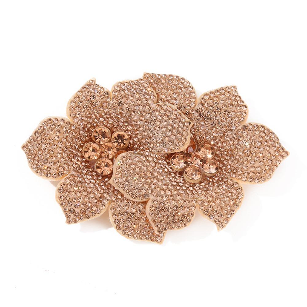 Sparkling Flower Brooch Fabrics DIY Craft Sewing Supplies Rose Brooch Fabrics  Shoe Decoration