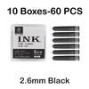 120/6 PCS Majohn Ink Sac Black 2.6/3.4mm 37mm Fountain Pen Ink Cartridges for JINHAO Hongdian Office School Supplies Stationery
