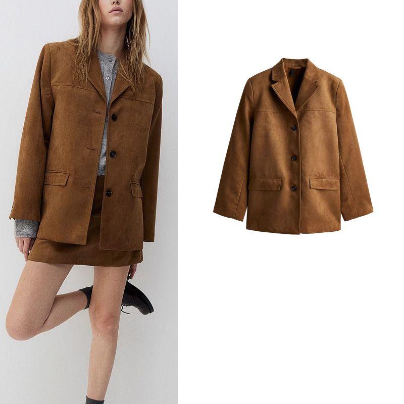 Spring New Arrival Retro Minority Fashion Boyfriend Style Design Single Breasted Casual Suit Jacket 1240775