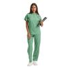 Women's Short Sleeve Zipper Scrub Suit Set for Pet Grooming, Hospital, Doctor, Nurse 