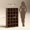 CD/DVD Storage Unit, 456 CDs / 336 DVDs, 24 Compartments, 16 Adjustable Shelves, Brown