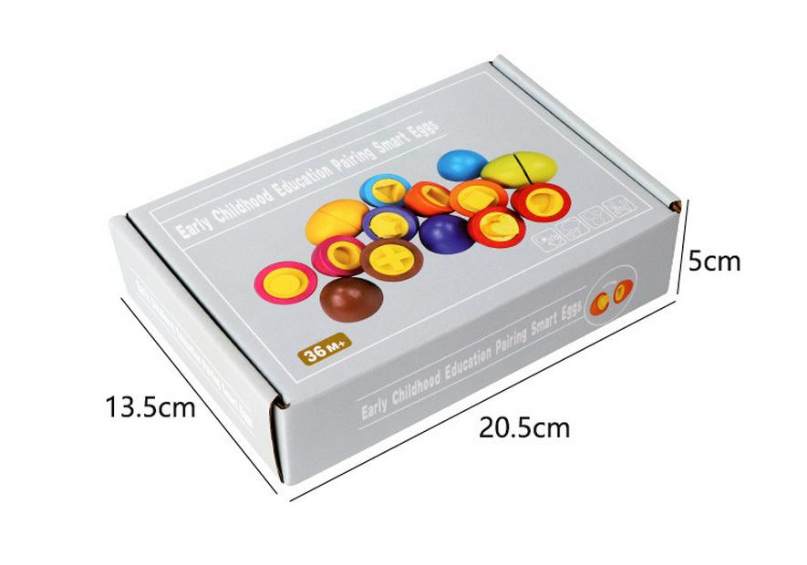 Early Childhood Cognitive Wooden Shape Matching & Color Recognition Egg Toy
