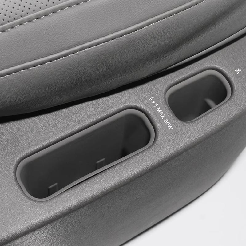For DENZA N9 2025 2026 Second Row Seats Side Phone Slot Wireless Charging Protective Pads Interior Storage Supplies Accessories