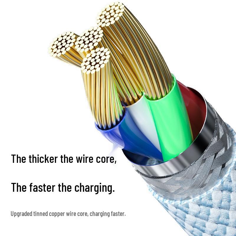 66W Super Fast Charging Data Cable for Apple 15, Huawei, Xiaomi, Honor, Vivo