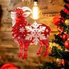 1Pcs Auspicious Red Gold Design 2D Acrylic Chinese Zodiac Goat Hanging Ornament For Spring Festival New Year Home Decoration