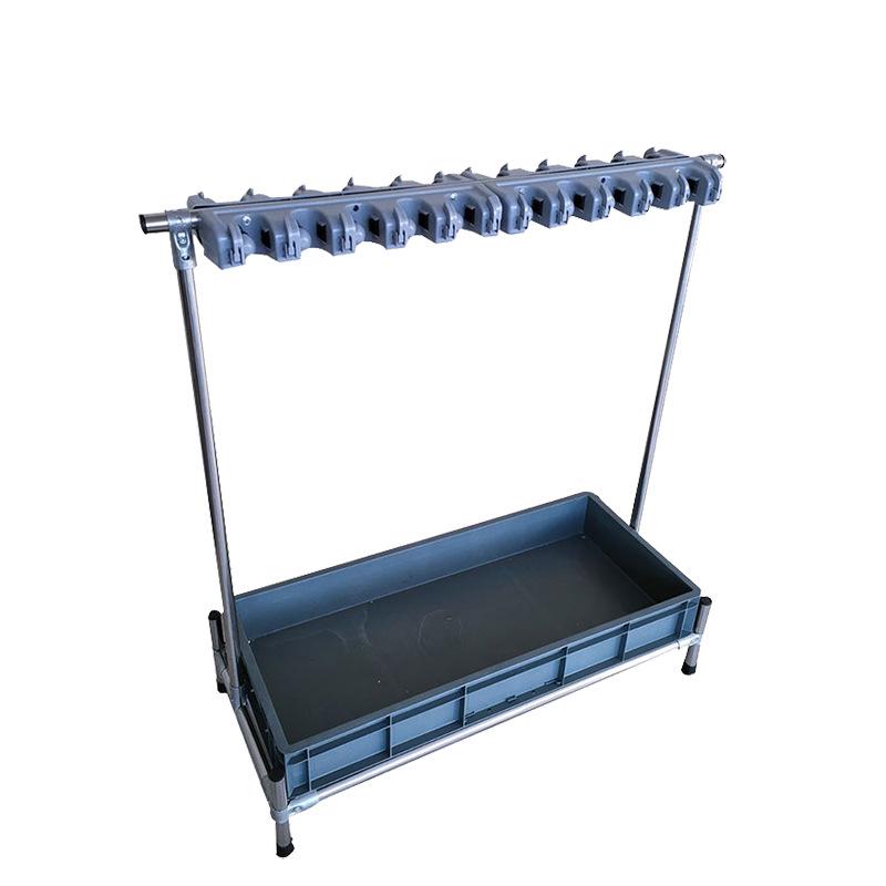 Freestanding Stainless Steel Mop and Broom Holder Rack