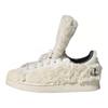Adidas Originals Melting Sadness X  Superstar Round Toe Durable Low Top Kids Skate Shoes Kids Sneaker White IG8907