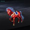 Enamel Red Horse Figurine Brooch - Rhinestone Decorated Animal Brooch Pins Year Of The Horse Party Jewelry Gift