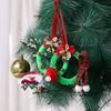 Merry Christmas Wreath Pendant With Bell Car Door Hanging Decoration Xmas Party Christmas Tree Decor Accessories