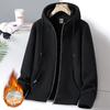 Unisex Fleece-Lined Hooded Zip-Up Sweatshirt Outdoor Casual Wear
