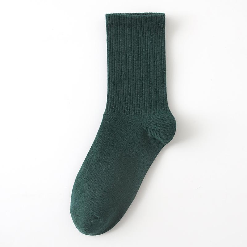 Female Spring and Autumn Thin Style Pure Color Candy Color Movement In The Tube Pile Socks