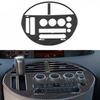 2PCS Black Carbon Fiber Central Control Trim Cover For Nissan Quest 2004-2006
