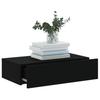 TV Stand with LED Lights Black 60x35x15.5 cm
