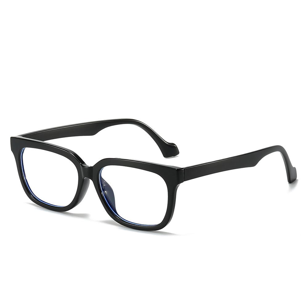 New anti-blue light fade black frame simple commuter frame big face thin women plain face mirror ins myopia glasses