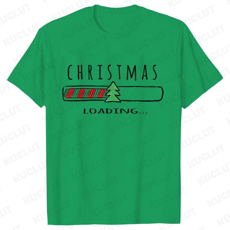 Christmas Loading Graphic TShirt Men Clothing Xmas Short Sleeve Tees Happy New Year Tshirt Trendy Merry Christmas Y2k Tops