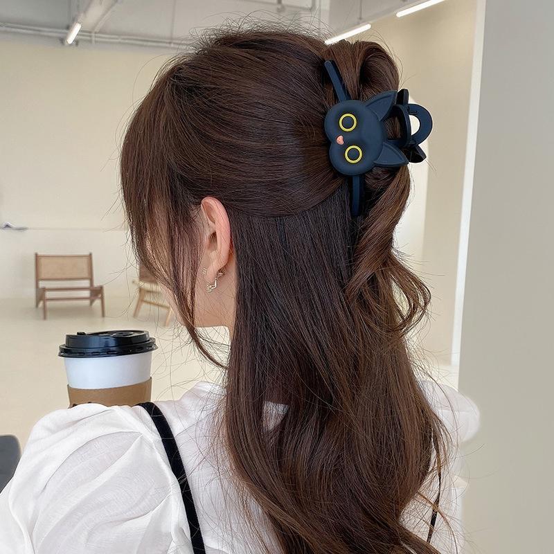 

Cute Cat Hair Clip Cartoon Large Hairpin For Women Girl Sweet Style Cat Cross Claw Clip Fashion Hair Accessories