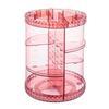 Large Capacity Acrylic Makeup Box with Rotating and Diamond Perfect for Cosmetics and A Gift for Women Pink Diamond Pattern Dividers, 360° Design,