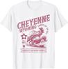 Cheyenne Wyoming Rodeo Bull Riding Cowgirl Vintage Western T-Shirt