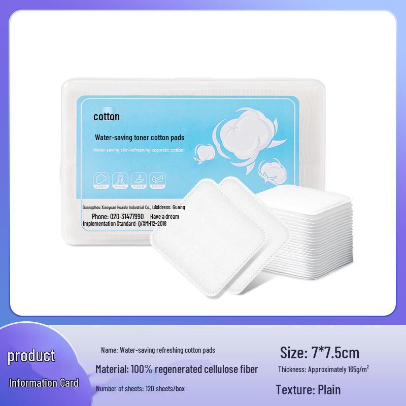 Dual-Effect Thick Cotton Makeup Remover Pads - Disposable 3-Layer Wet Compress Cotton Pads