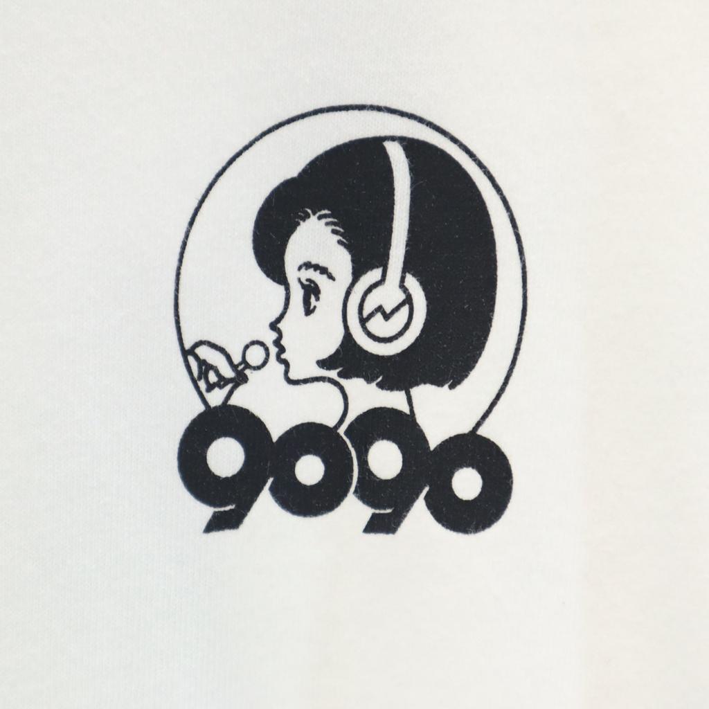 9090 Back Print Long Sleeve T-shirt M White Ron T Men's Used