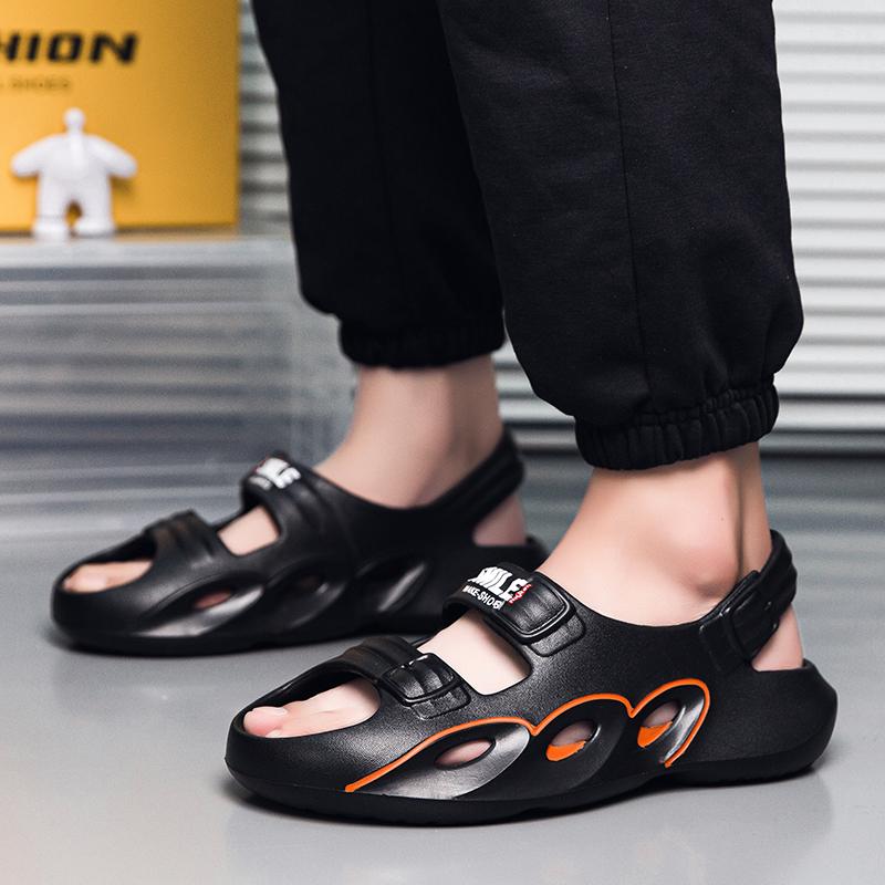 Men's Summer Outdoor Wearable Slippers Thi Bot Anti-Slip Wear-Resistant Driving Sports Big Size Casual Beach Sandals Thick Botto