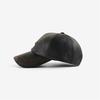 Men's Casual Leather Baseball Cap with Plus Velvet Lining for Autumn and Winter