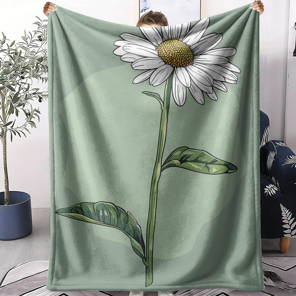 Daisy Cute Throw Soft Flannel AC Blanket Lightweight Summer Nap Throw Cozy  Blanket for Sofa Bed Travel Home