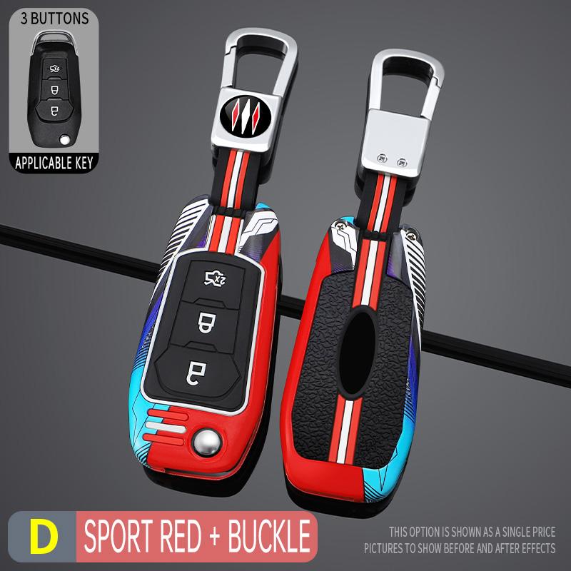 Zinc Alloy Silicone Car Key Case Cover Holder Fob Protector Shell For Ford Figo Mondeo 5 Ecosport Puma Fiesta Mk8 Everest Ranger