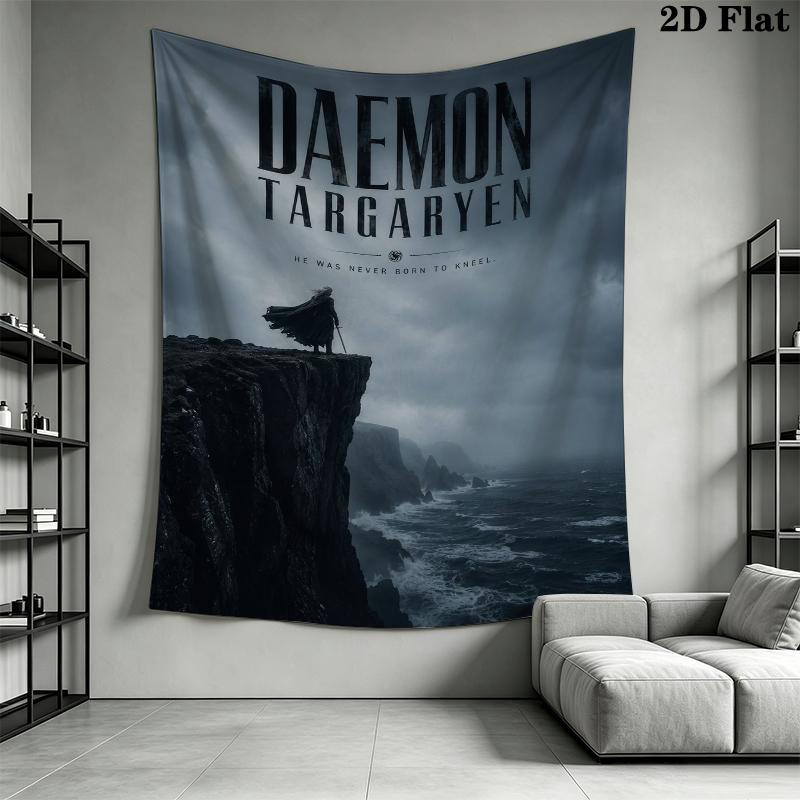 Tapiz de Pared de Daemon Targaryen Colgante de Pared Estético Manta de Tela Impresa Tapices Decorativos para Dormitorio Sala de Estar Decoración del Hogar