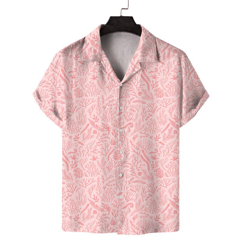 2026 Summer New Casual Short-Sleeve Fashion Shirt Hawaiian Vacation Shirt Men's Clothing