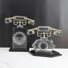 Retro Kristall Telefonprydnad Soffbord Bredvid Vintage Lyxig Estetisk Telefonprydnader Vardagsrum Modern Bordsskiva Tillbehör