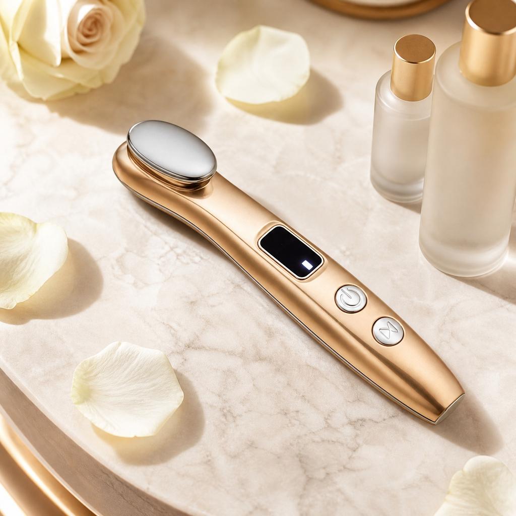 Portable Eye Massager with Heat, Vibration, and LED Light - Facial Lifting and Skin for Eye
