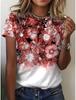 Damen T-Shirt Blumengrafik Vintage Stilvoll Lässig Kurzarm Rundhalsausschnitt Reguläre Oberteile Täglich 2025 Sommer