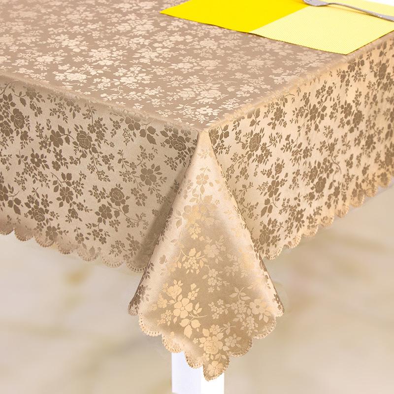 European-Style Rectangular Waterproof, Oil-Proof & Washable Coffee Tablecloth (Oval & Rectangular Options Available)
