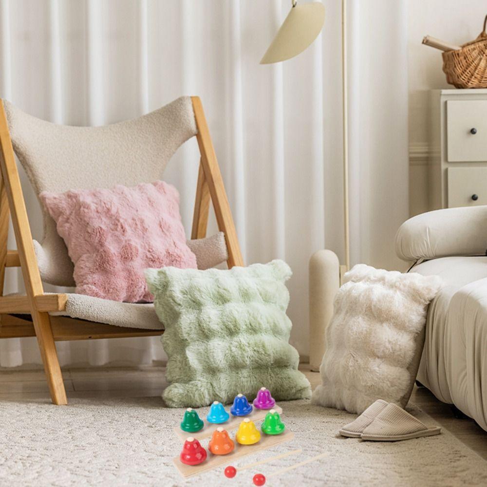 Wooden Percussion Instrument Children Toys Metal Bell Musical Learning Toy Teaching Aids