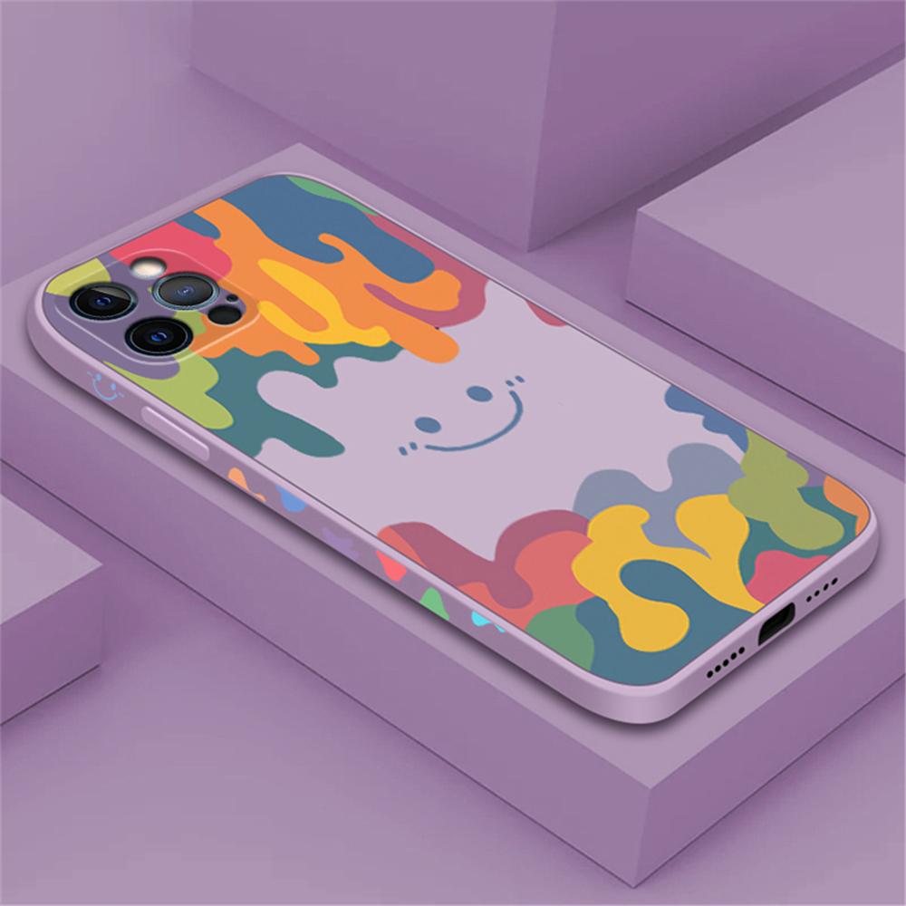 

Роскошный чехол для телефона IPhone 14 13 12 11 Pro Max Xs X Xr 6S 8 7 Plus Apple, силиконовый мягкий защитный чехол For iPhone SE 2022 фиолетовый