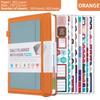 A5 Weekly Plan Monthly Plan With Lattice Grid Self-Binding Notebook Planner Office Atationery With Gold Stamping Stickers