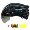 Superide Ultalight Cycling Helmet With Magnetic Googles & Sun Visor Men Women In-Mold Road Bike Mtb Bicycle Helmet